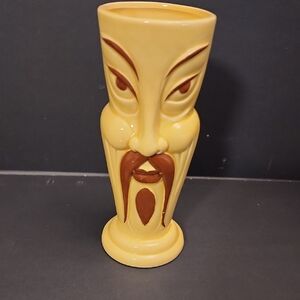 Vintage Hawaiian Fu Manchu Tiki Vase